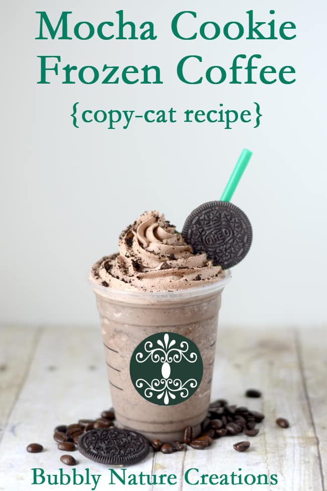 Mocha Cookie Frozen Coffee has delicious Oreos that are crumbled into a rich frozen mocha that you can make from home! Yum!