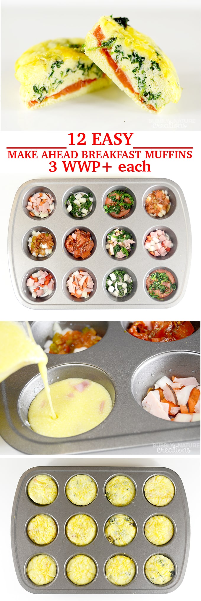 These 12 Easy Make Ahead Breakfast Muffins are a great way to meet my health goals and I knew I needed to share them! Makes mornings easier!