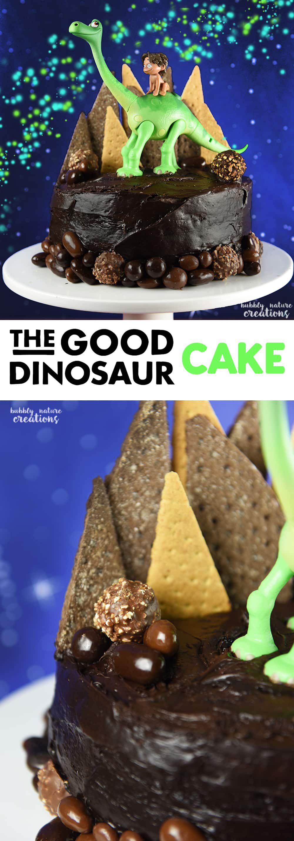The Good Dinosaur Cake is easy to make and does not require any special tools for decorating! Perfect for any Disney The Good Dinosaur Party!