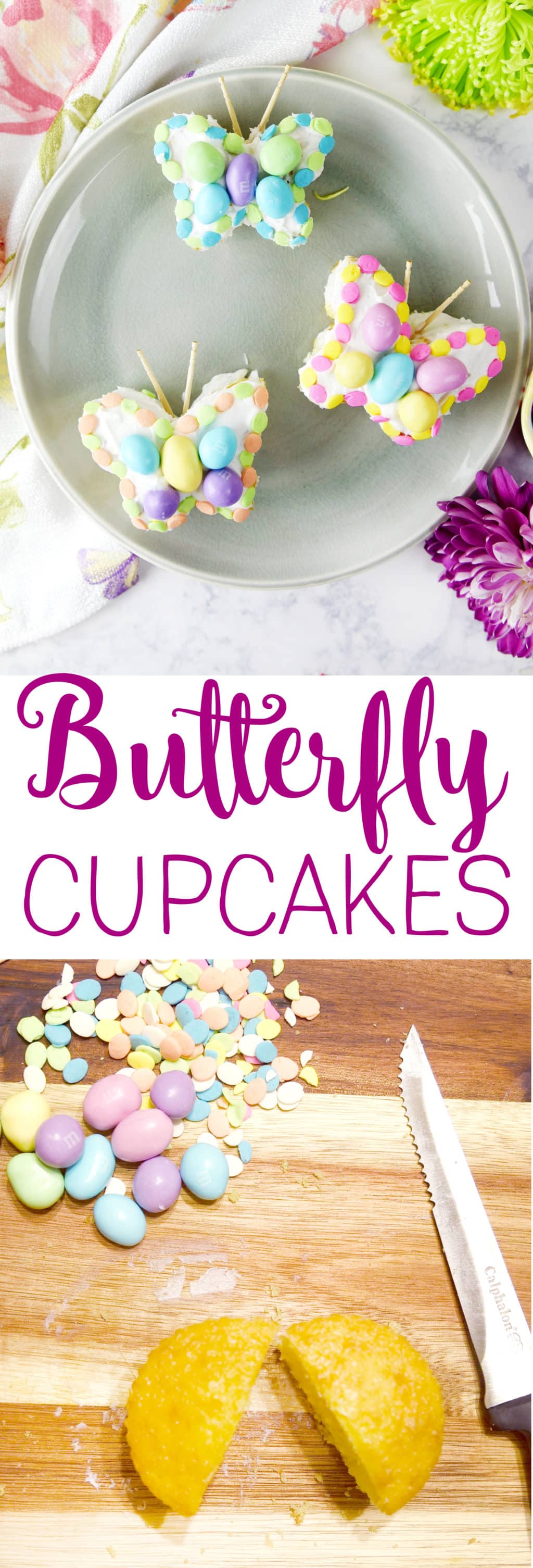 Butterfly Cupcakes made from a regular Cupcake!! So pretty and cute for spring and Easter!!!