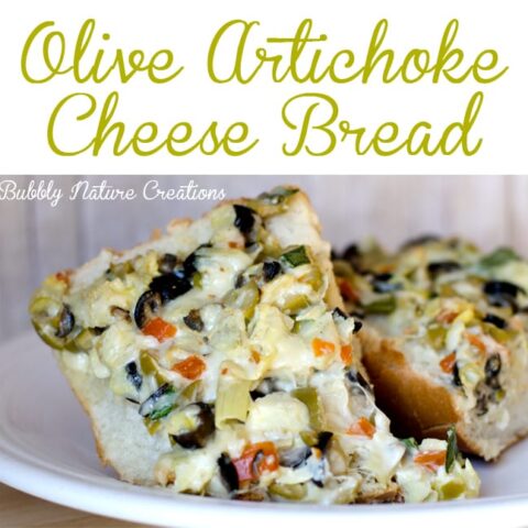 Olive Artichoke Cheese Bread {Reduced Fat}