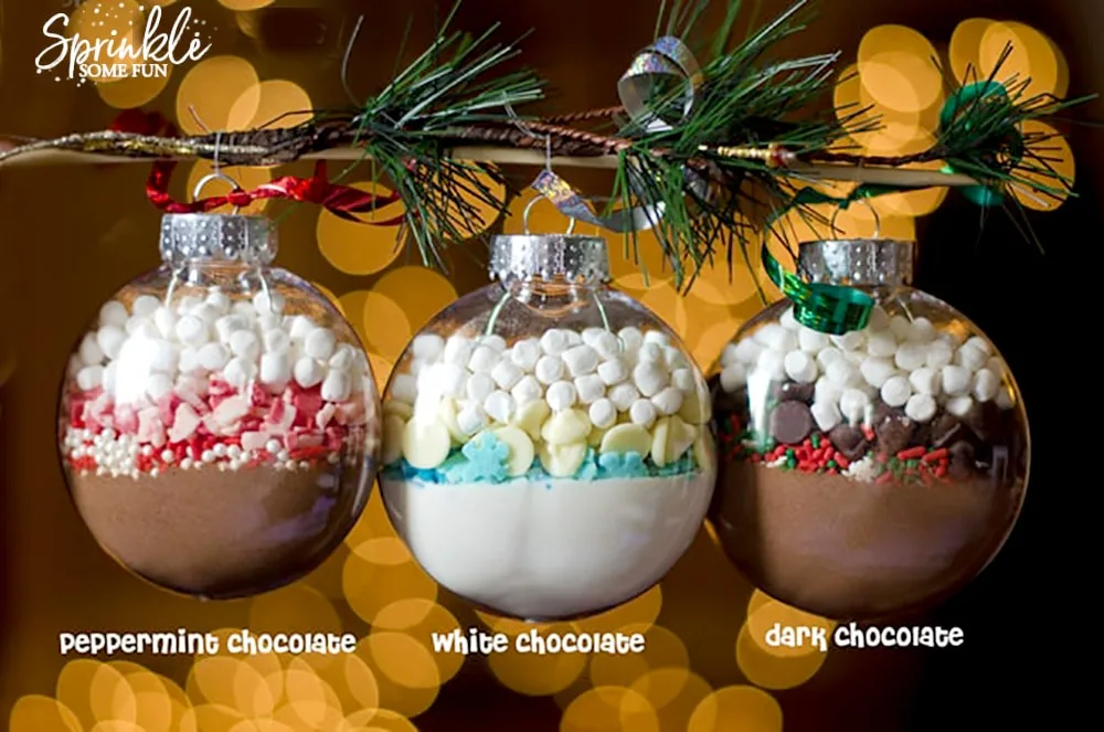 Hot Cocoa Mix Ornaments ~ DIY Homemade Christmas Gift Idea