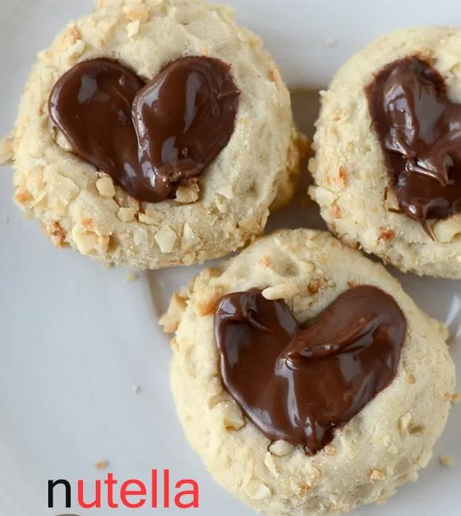 Nutella Thumbprint Cookies