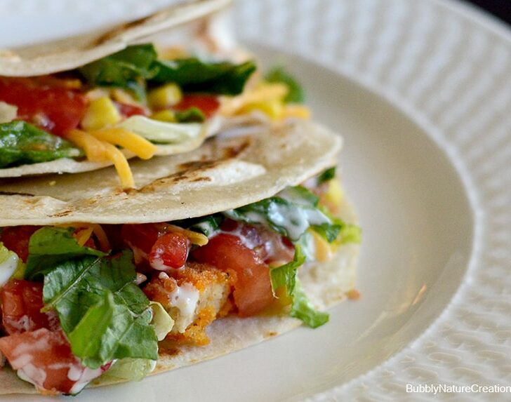 Crispy Chicken Soft Taco Bar