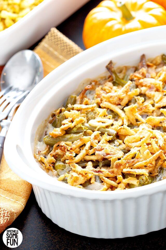 Green Bean Casserole with Bacon ⋆ Sprinkle Some Fun
