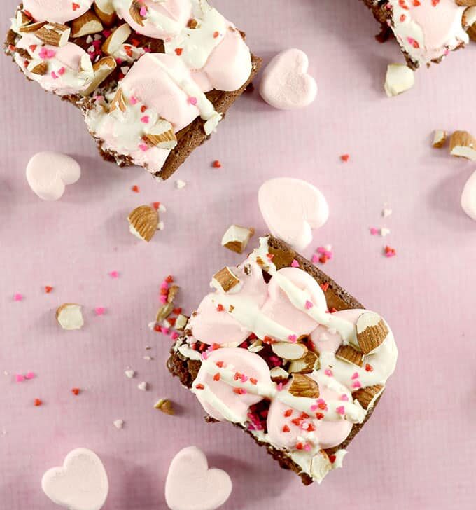 Valentine Rocky Road Brownies!