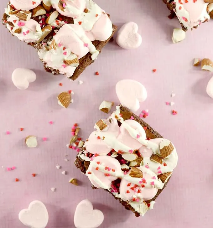 Valentine Rocky Road Brownies!