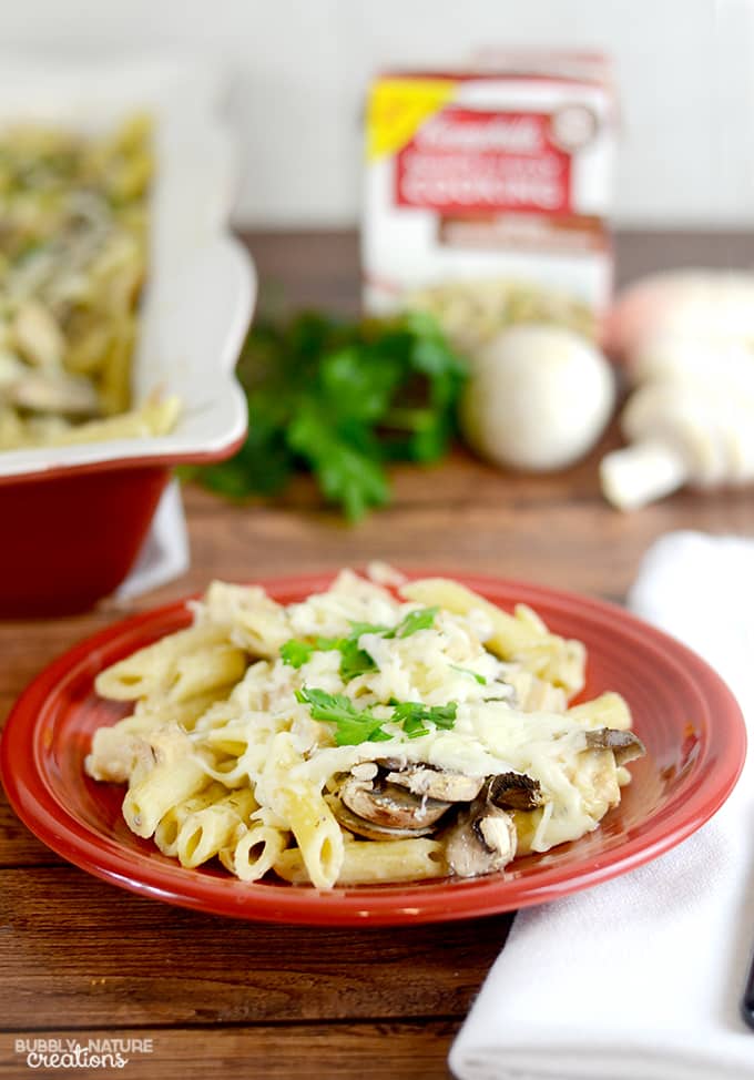 Creamy Chicken and Mushroom Pasta Bake ⋆ Sprinkle Some Fun
