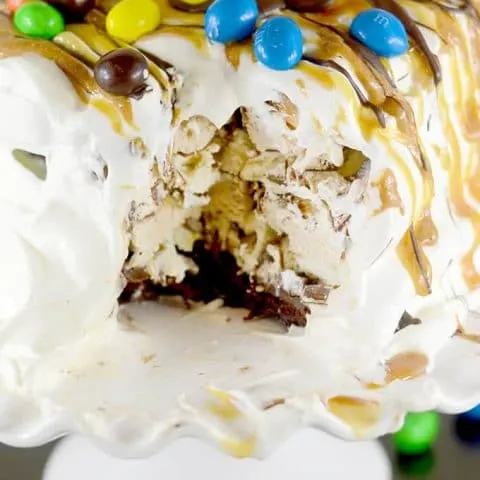 SNICKERS® Ice Cream Brownie Cake
