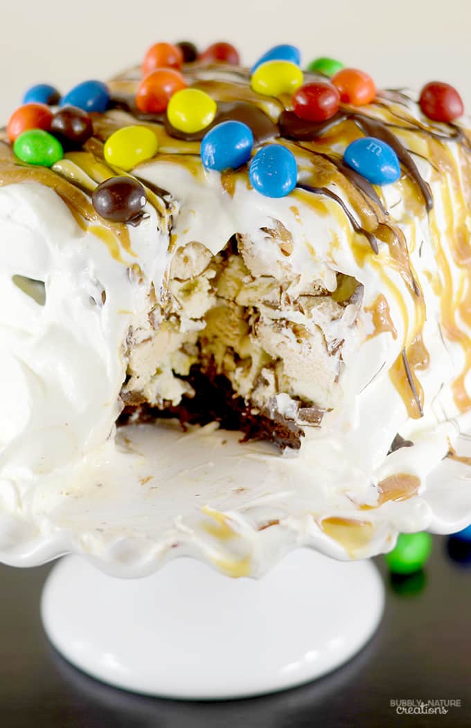 SNICKERS® Ice Cream Brownie Cake ⋆ Sprinkle Some Fun