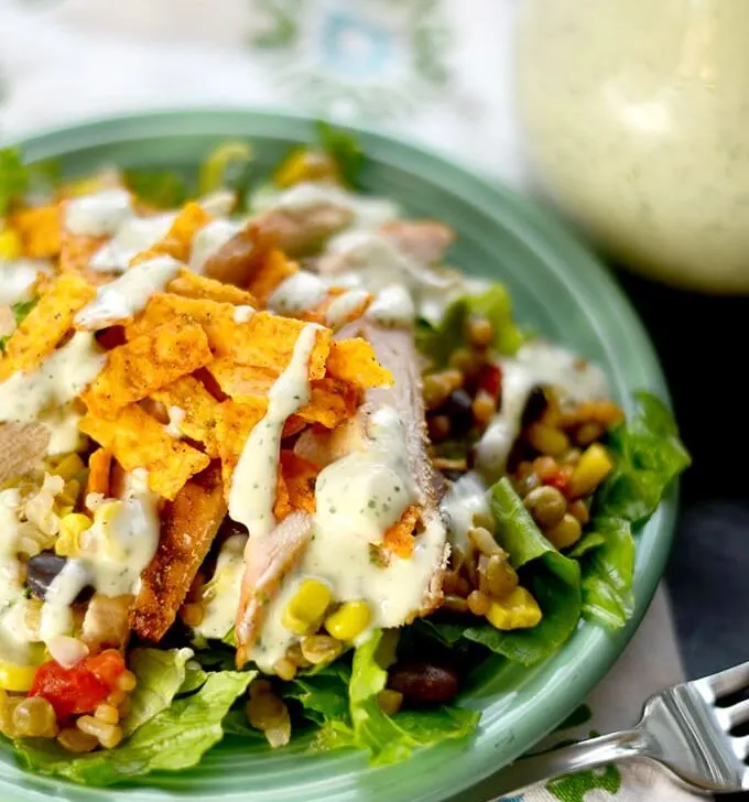 Southwest Salad with Cilantro Lime Dressing