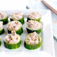 Asian-Inspired Tuna Salad in Cucumber Cups ⋆ Sprinkle Some Fun