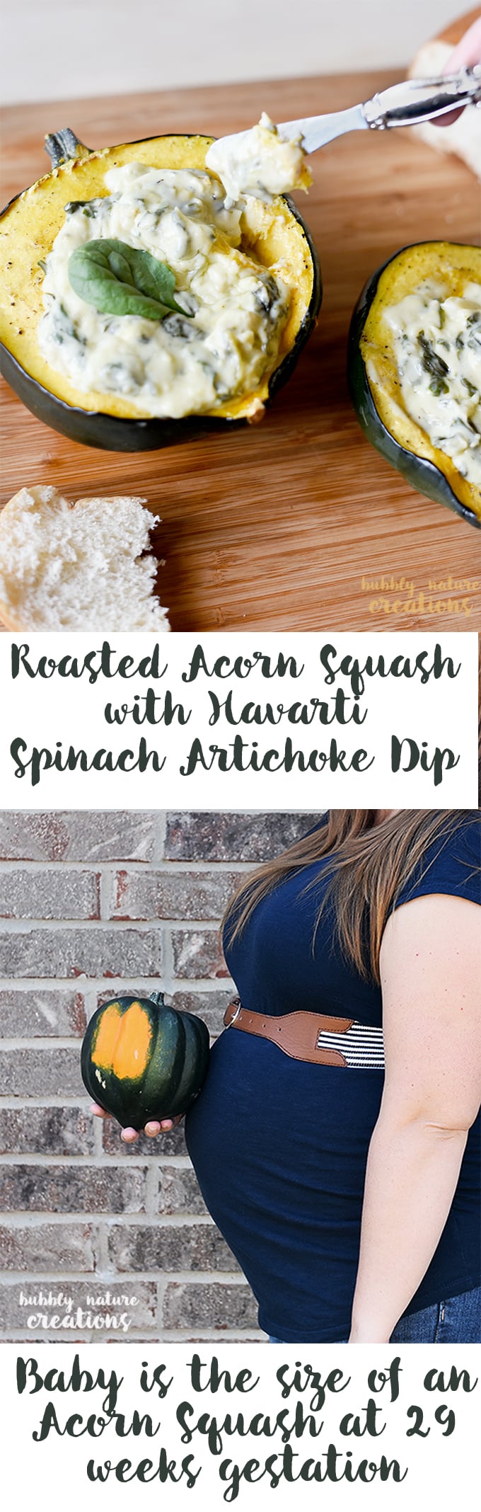 Roasted Acorn Squash with Havarti Spinach Artichoke Dip ⋆ Sprinkle Some Fun