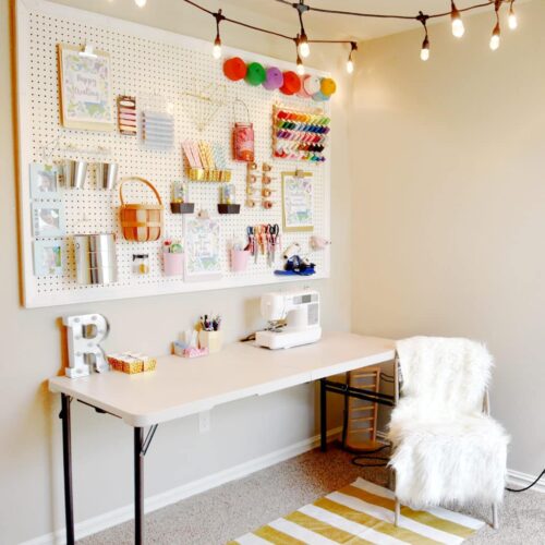 Craft Room Makeover with Café Lights ⋆ Sprinkle Some Fun