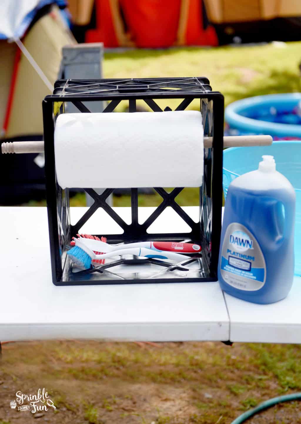 Dish washing station for camping.! - Sprinkle Some Fun