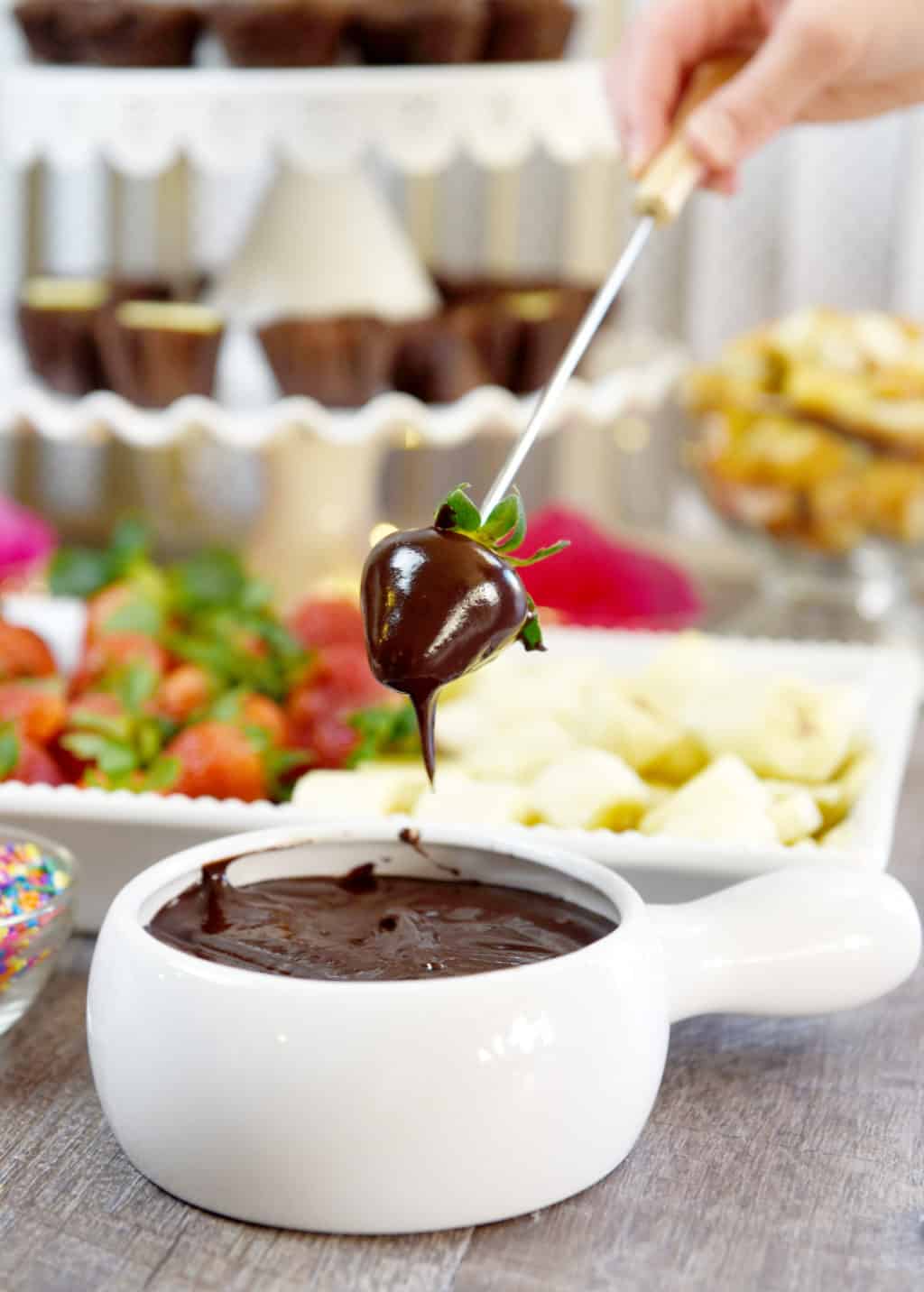 Cheese Chocolate Fondue Party Sprinkle Some Fun