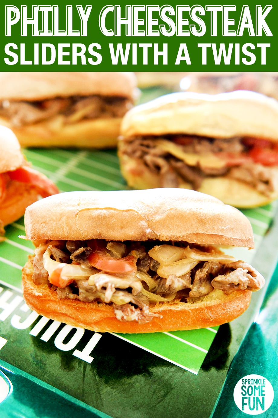 I made this recipe for Philly Cheesesteak sliders with a Twist and they are amazing. These sliders are the perfect game day food or an easy weeknight meal option. We loved the