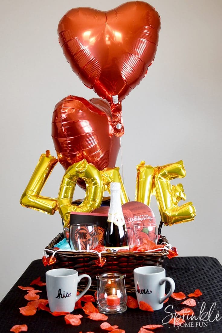 Romantic Valentine Gift Basket Ideas ⋆ Sprinkle Some Fun