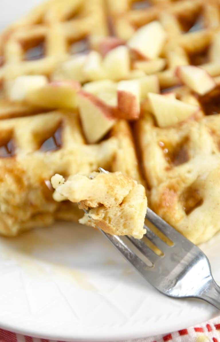 Apple Waffles Recipe with Sweet Cinnamon Butter