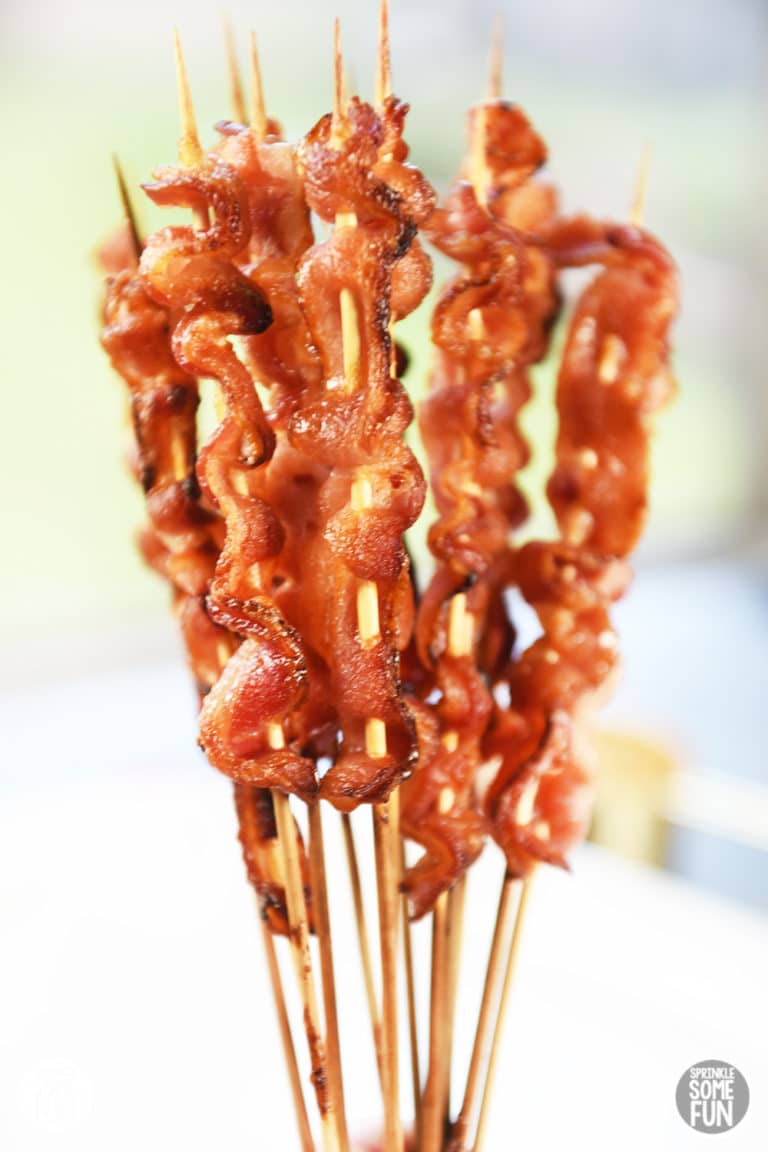 Bacon Skewers with Brown Sugar Glaze ⋆ Sprinkle Some Fun