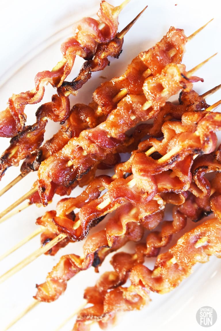 Bacon Skewers with Brown Sugar Glaze ⋆ Sprinkle Some Fun
