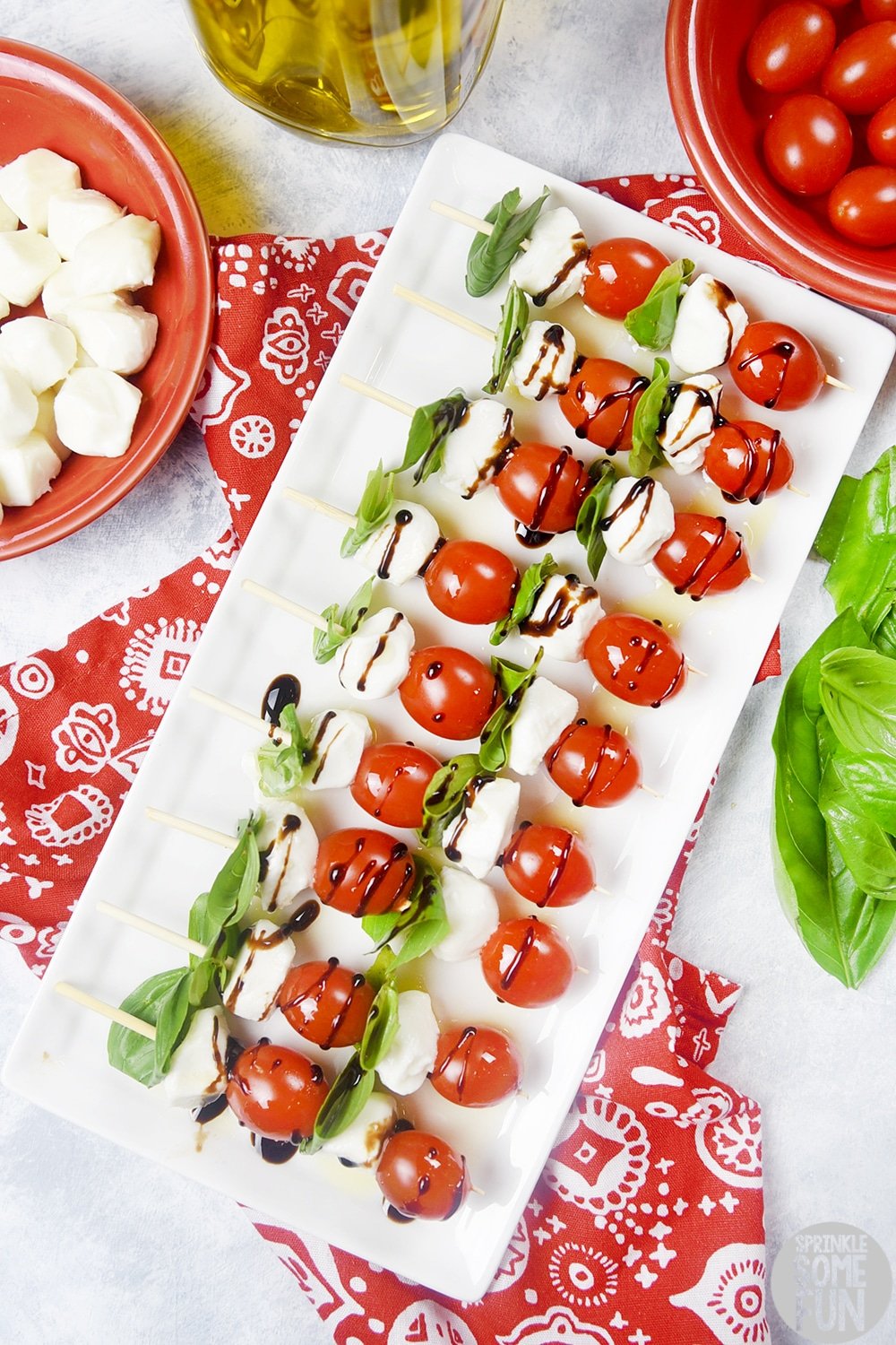 Caprese Salad Skewers ⋆ Easy Caprese Appetizer ⋆ Sprinkle Some Fun