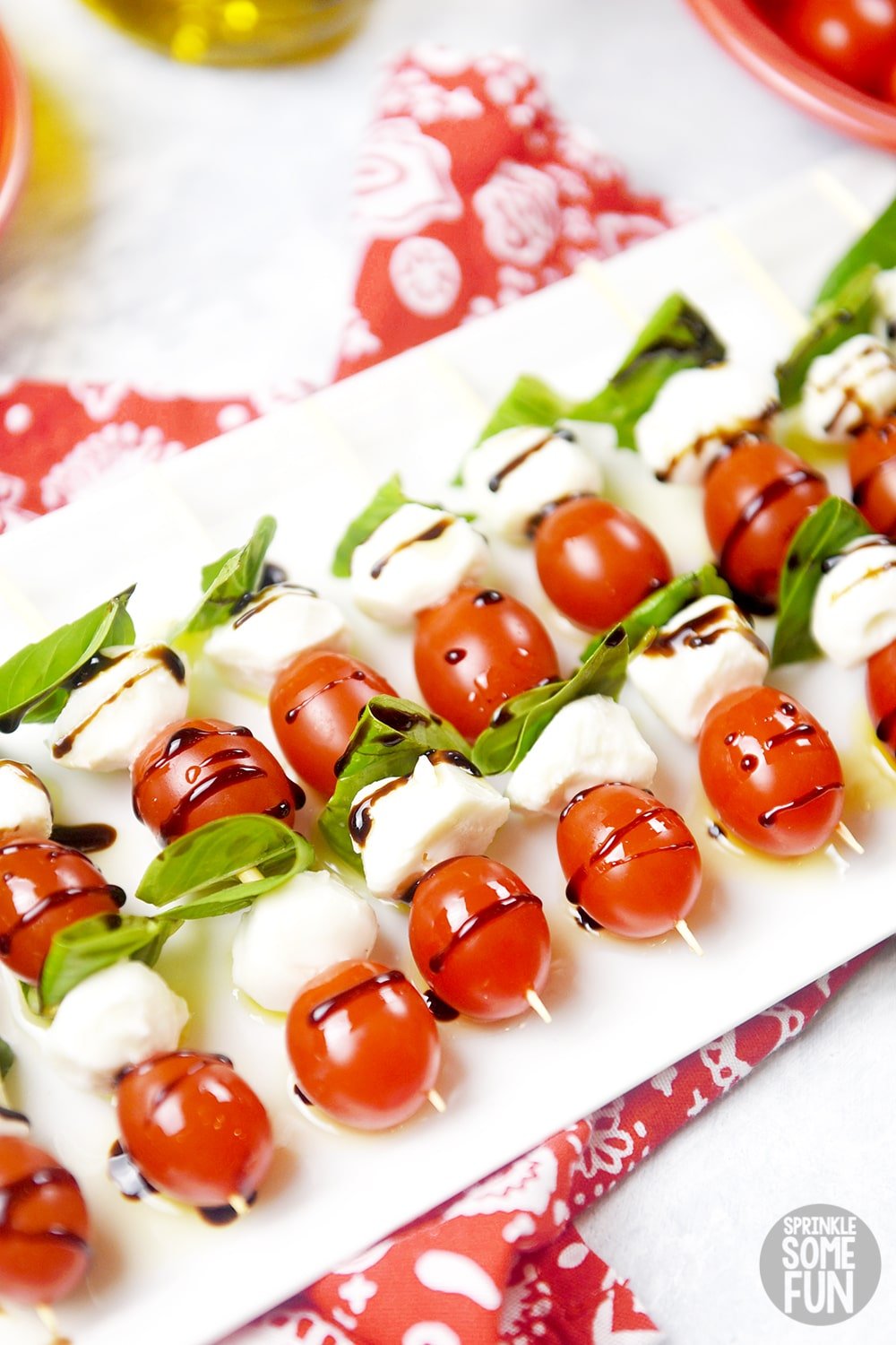 Caprese Salad Skewers ⋆ Easy Caprese Appetizer ⋆ Sprinkle Some Fun