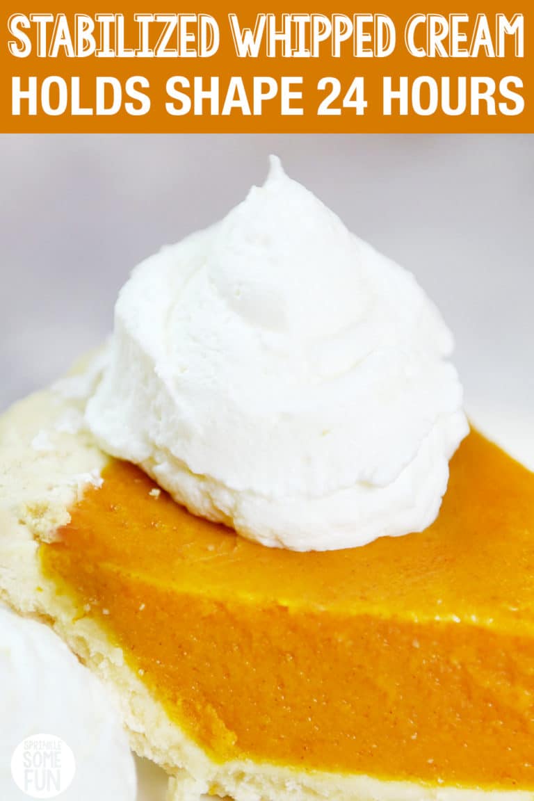 Stabilized Whipped Cream ⋆ Holds Shape for 24 hours ⋆ Sprinkle Some Fun