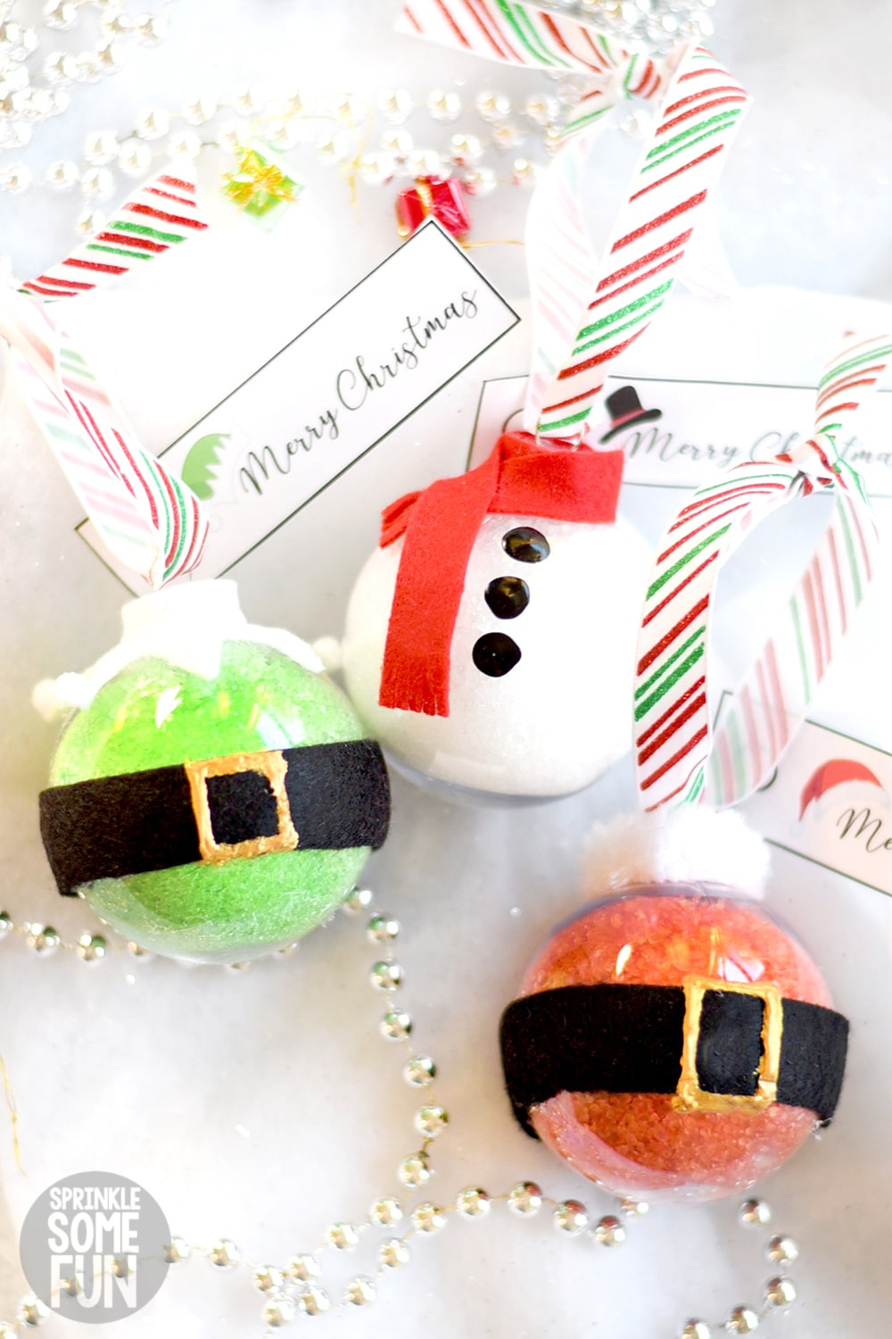 Bath Salt Ornaments Easy Christmas Gift Sprinkle Some Fun