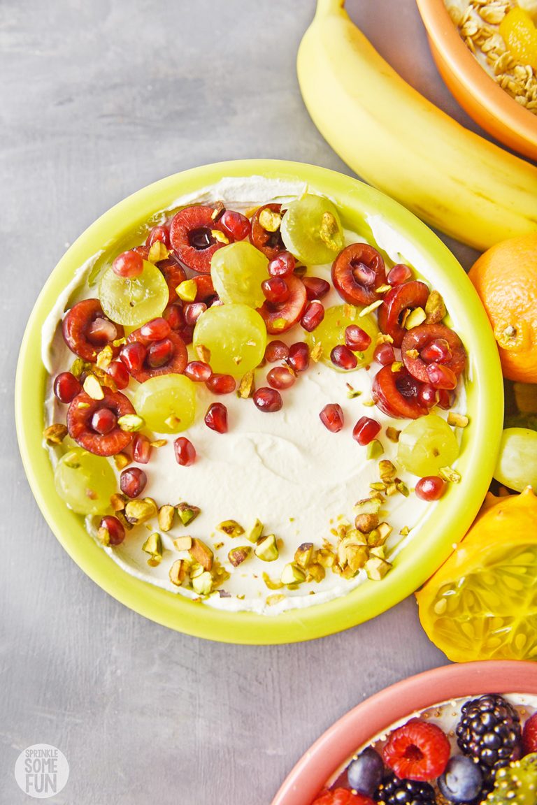 Greek Yogurt Bowls with Fruit and Toppings ⋆ Sprinkle Some Fun