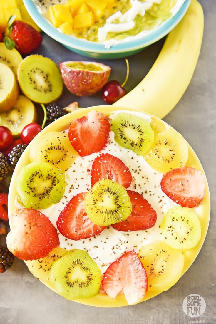 Greek Yogurt Bowls with Fruit and Toppings ⋆ Sprinkle Some Fun