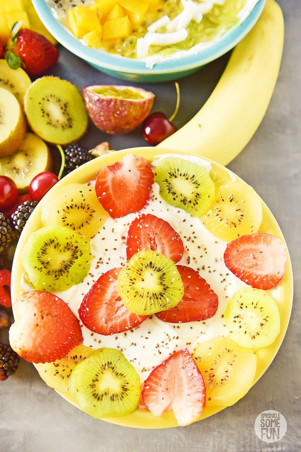 Greek Yogurt Bowls with Fruit and Toppings ⋆ Sprinkle Some Fun