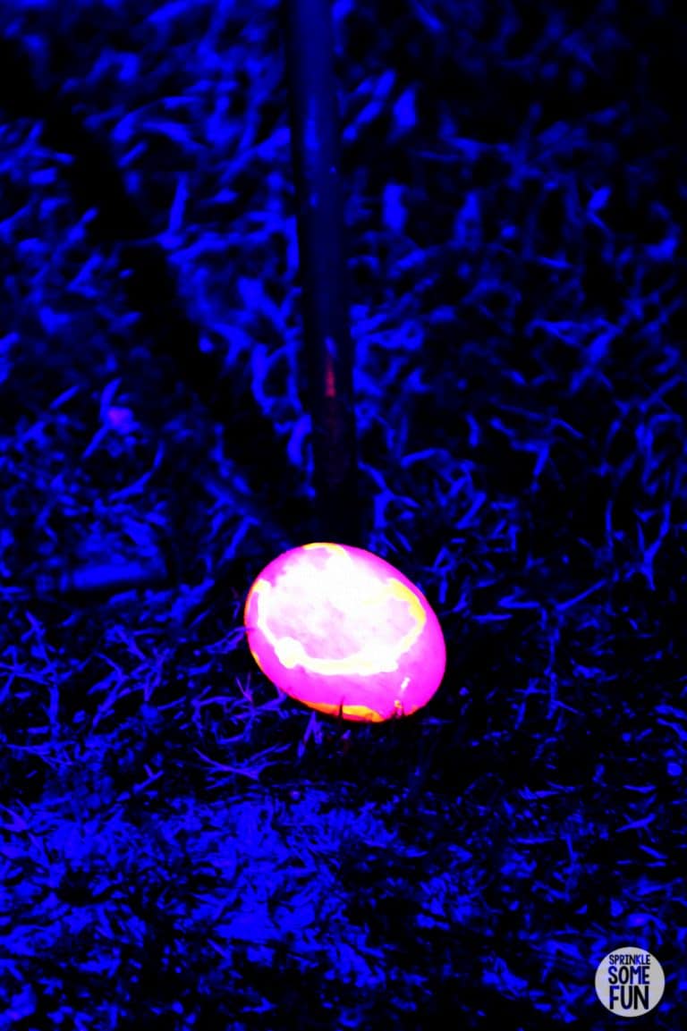 Glow in the Dark Egg Hunt & Blacklight Flashlight Hunt ⋆ Sprinkle Some Fun